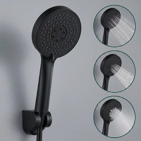Rea Rea, ručná sprchová hlavica, 3-funkcie, JS-019, čierna matná, REA-07055