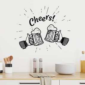 Veselá Stena Samolepka na stenu na stenu Cheers Farba: černá