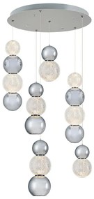 LED luster na lanku CREMONA LED/34W/230V 3000K matný chróm