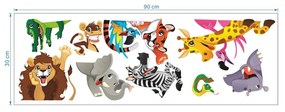 Sada nástenných detských samolepiek Ambiance Jungle