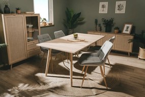 Široká skrinka 3-dverová Bali, dub sonoma/výplet