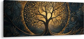 Obraz – Strom so zlatou aurou (120x50 cm)