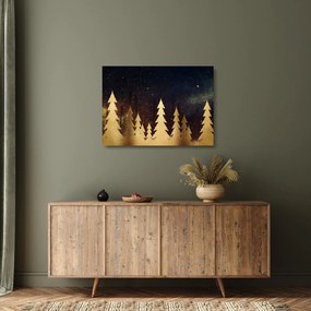 Sklenený obraz - Zlatá noc (70x50 cm)