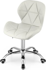 Biele kancelárske kreslo AVOLA VELVET