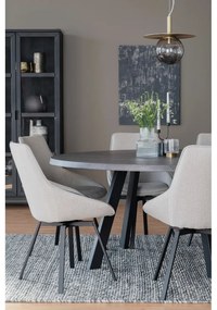 Sivá otočná stolička Alison - Rowico