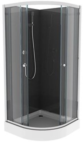 Sprchový kút polkruhový Elize 90x90 chróm