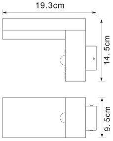 Globo 34186WS - LED Vonkajšie svietidlo so senzorom OSKARI LED/9,5W/230V IP44