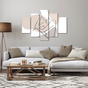 Obraz - Woman body line art N⁰1 (150x105 cm)