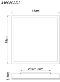 Globo 416080AD2 - LED Stropné svietidlo DORO LED/24W/230V 3000K 45x45 cm