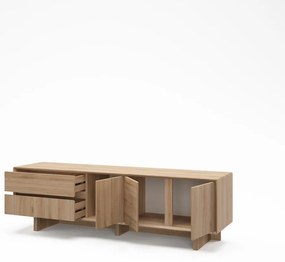 TV stolík v dekore duba v prírodnej farbe 180x55x45 cm Carpi – Marckeric