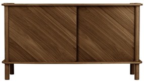 Hnedá komoda z dubového dreva s posuvnými dverami 135x73,5x48 cm Italic – UMAGE