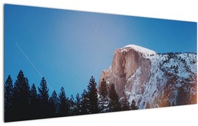 Obraz - Nočný vrchol hôr (120x50 cm)