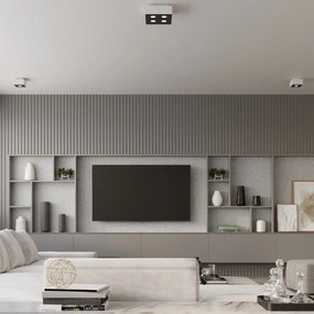 Stropné svietidlo Mono 1, 1x biele/čierne kovové tienidlo