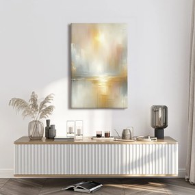 Obraz jemná zlatá abstrakcia krajiny