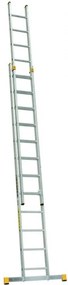 ALVE Rebrík hliníkový dvojdielny výsuvný 8216 PROFI PLUS FORTE