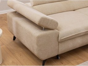 Béžová ženilková rohová pohovka (pravý roh/do L) Marbeya – Ropez