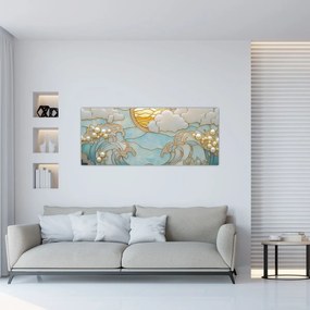 Obraz - 3D perly v oceáne (120x50 cm)