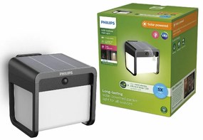 Philips Ezra UltraEfficient solárne LED svietidlo, senzor, čierna, 1,8 W, 250/25 lm, 3000 K