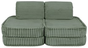 MeowBaby® Churros detská pohovka Basic, Olive Sage Green