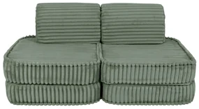 MeowBaby® Churros detská pohovka Basic, Olive Sage Green