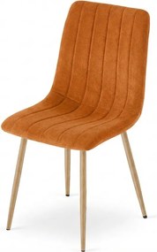 Terakotová zamatová stolička LAVA