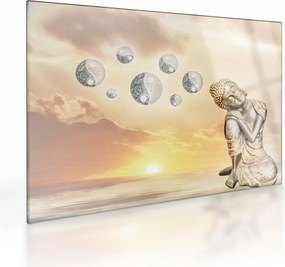 Sklenený obraz - Čas meditácie (70x50 cm)