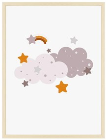 Newborn Sky - oblaky s kométou - obraz do detskej izby Bez rámu  | Dolope