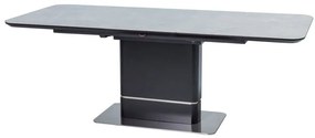 Rozkladací jedálenský stôl 160-210 cm Peris (sivá + čierna) (pre 8 a viac osôb). Vlastná spoľahlivá doprava až k Vám domov. 1050697