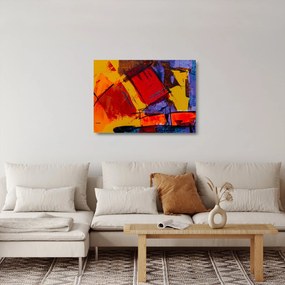 Sklenený obraz abstrakcie (70x50 cm)
