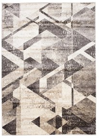 Univerzálny moderný koberec s geometrickým vzorom v odtieňoch hnedej Šírka: 200 cm | Dĺžka: 300 cm