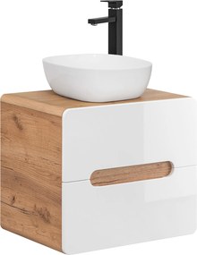 Comad Kúpeľňová skrinka pod umývadlo Aruba White 60 dub craft/biela