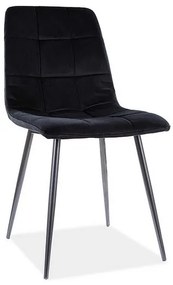 Jedálenská stolička Mila Velvet Čierna