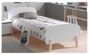 Biela detská posteľ Vipack Kiddy, 90 x 200 cm