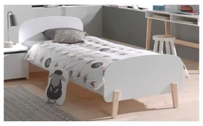 Biela detská posteľ Vipack Kiddy, 90 x 200 cm