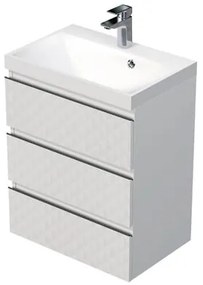 Kúpeľňová skrinka s umývadlom SAT Cube Way 60x71x40 cm biela mat CUBE3D603ZB, 1 ks