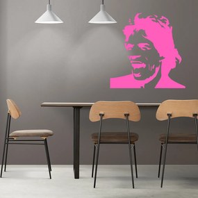 Veselá Stena Samolepka Mick Jagger Farba: růžová, Veľkosť: 40 x 40 cm