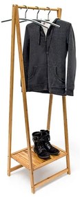 Bambusový stojan na oblečenie so stojanom na topánky RD9033