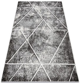 Koberec MATEO 8031/644 geometrický, trojuholníky - štrukturálny sivý