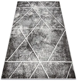 Koberec MATEO 8031/644  geometrický, trojuholníky - štrukturálny sivý