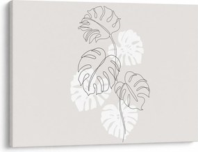 Obraz - Line art monstera N⁰3 (70x50 cm)