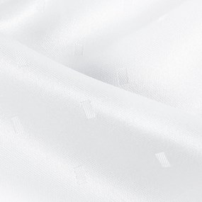 Goldea sviatočný okrúhly teflónový obrus - biely s lesklými obdĺžnikmi Ø 100 cm