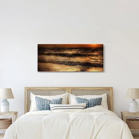 Obraz - Vlny pri pobreží (120x50 cm)