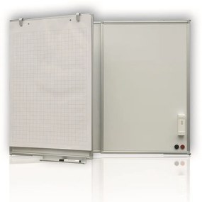 Magnetická rozkladacia tabuľa 120/240 x 90 cm, biela
