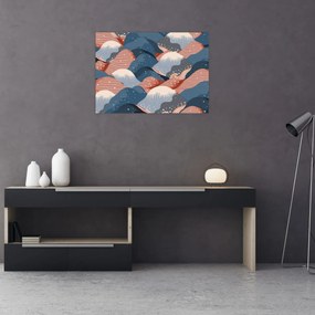 Sklenený obraz - Japonské vlny (70x50 cm)