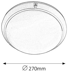 RABALUX Vonkajšie stropné / nástenné svietidlo LENTIL, 1xE27, 60W, 27cm, okrúhle, IP54