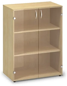 Stredná sklenená skriňa ProOffice 80 x 45,8 x 106,3 cm, divoká hruška
