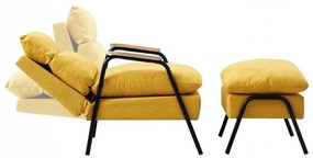 Tyrkysové polohovacie kreslo BRISTOL s podnožkou