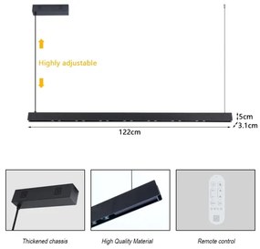 Immax NEO 07300L-LED Stmievateľný luster na lankovom zavesení MADEIRA 26W/230V Wi‑Fi Tuya 122 cm orech