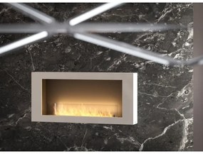 InFire - Nástenný BIO krb 120x56 cm 3kW biela