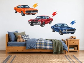 Americké muscle cars retro nálepky pre milovníkov klasických áut na stenu arch 31 x 46 cm